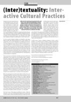 (Inter)textuality: Interactive Cultural Practices