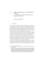 Failure in performance of an obligation in Dutch law. A confusing mix of national, transnational and linguistic interpretation