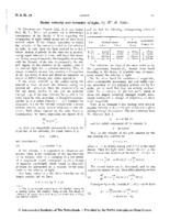 Radial velocity and intensity of light (Errata: 2 V)