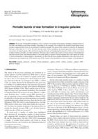 Periodic bursts of star formation in irregular galaxies