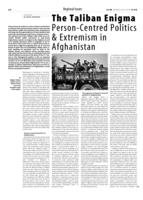 The Taliban Enigma Person-Centred Politics & Extremism in Afghanistan