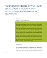 “Instead of death there was light”: a Spatial Analysis of Tolstoy’s Death of Ivan Ilyich and Zhukovsky’s Room in the Brasovo Estate