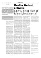 Muslim Student Activism Americanizing Islam or Islamicizing America?