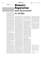 Women's Reputation and Harassment in Jordan