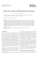 Status of H I searches for CHVCs beyond the Local Group