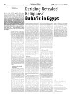 Deriding Revealed Religions? Baha'is in Egypt