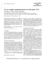 Two new candidate superluminal quasars - 4C 28.45 and 4C 21.35