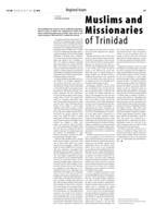 Muslims and Missionaries of Trinidad