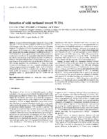 Detection of solid methanol toward W33A