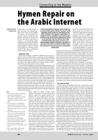 Hymen Repair on the Arabic Internet