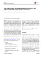 Detecting treatment-subgroup interactions in clustered data with generalized linear mixed-effects model trees