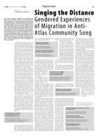 Singing the Distance Gendered Experiences of Migration in Anti-Atlas Community Song