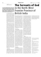 The Servants of God in the North-West Frontier Province of British India