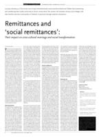 Remittances and 'social remittances': Their impact on cross-cultural marriage and social transformation