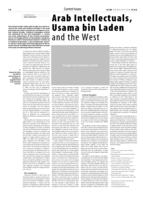 Arab Intellectuals, Usama bin Laden and the West