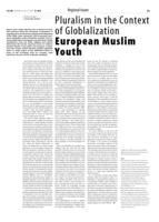 Pluralism in the Context of Globlalization European Muslim Youth