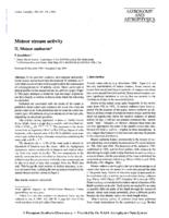 Meteor stream activity. 2: Meteor outbursts