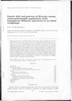 Genetic drift and patterns of diversity among colour polymorphic populations of the Homopteran Philaenus spumarius in an island archipelago