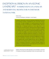 Exceptional design in an iconic landscape? Interpretations of landscape and residential architecture in Dartmoor National Park