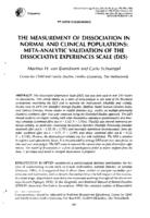 The measurement of dissociation in normal and clinical populations. Meta-analytic validation of the dissociative experiences scale (des)