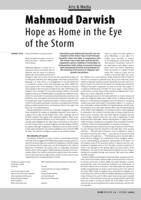 Mahmoud Darwish Hope as Home in the Eye of the Storm