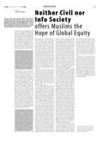 Neither Civil nor Info Society offers Muslims the Hope of Global Equity