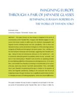 Imagining Europe through a Pair of Japanese Glasses : Rethinking Eurasian Borders in the Works of Tawada Yoko