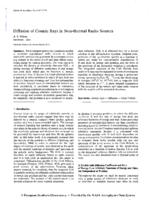 Diffusion of cosmic rays in non-thermal radio sources