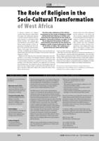 The Role of Religion in the Socio-Cultural Transformation of West Africa