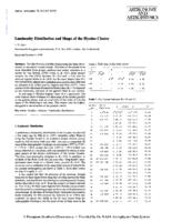 Luminosity distribution and shape of the Hyades cluster