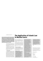 The Application of Islamic Law in Muslim Courts