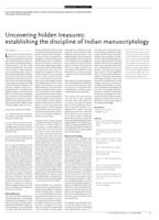 Uncovering hidden treasures: establishing the discipline of Indian manuscriptology