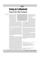Iraq as Lebanon Fears for the Future