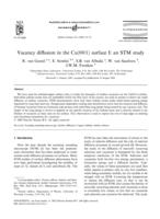 Vacancy diffusion in the Cu(001) surface I: An STM study