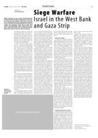 Siege Warfare Israel in the West Bank and Gaza Strip