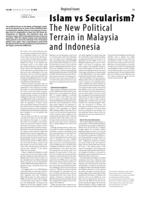 Islam vs Secularism? The New Political Terrain in Malaysia and Indonesia