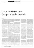 Goals set for the Poor, Goalposts set by the Rich