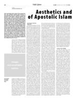 Aesthetics and Poetics of Apostolic Islam in France