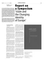 Report on a Symposium ‘Islam and the Changing Identity of Europe’