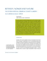 Between nomos and nature: The International Criminal Court's garden as a critical legal topos