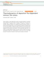 Thermodynamics of deposition flux-dependent intrinsic film stress