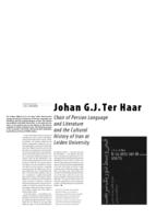 Johan G.J. Ter Haar Chair of Persian Language and Literature and the Cultural History of Iran at Leiden University