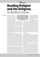 Reading Religion and the Religious in Modern Islam