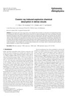 Cosmic ray induced explosive chemical desorption in dense clouds