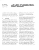 "A veil of stones": on the interpretation of an early Middie Palaeolithic low density scatter at Maastricht-Belvédère (The Netherlands)