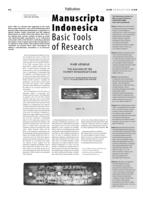 Manuscripta Indonesica Basic Tools of Research
