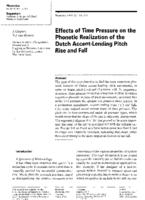 Effects of time pressure on the phonetic realization of the Dutch accent-lending pitch rise and fall