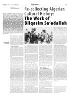 Re-collecting Algerian Cultural History: The Work of Bilqasim Sacadallah