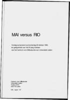 MAI versus RIO: verslag symposium op donderdag 22 oktober 1998, ter gelegenheid van het 20-jarig bestaan van het Centrum voor Milieukunde van Universiteit Leiden