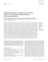 CRISPR/Cas9-intduced double-strand break repair in Arabidopsis nonhomologous end-joining mutants